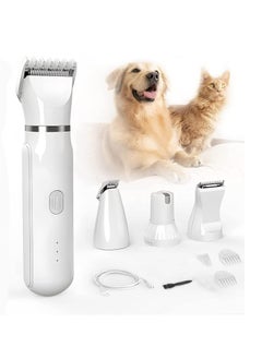 Dog Clippers, 4 in 1 Low Noise Cat, Dog Hair Clipper, Low Noise Dog Grooming Supplies, Dog Hair Clippers for Body, Grooming Tools, Suitable for Cats, Dogs and Other Pets