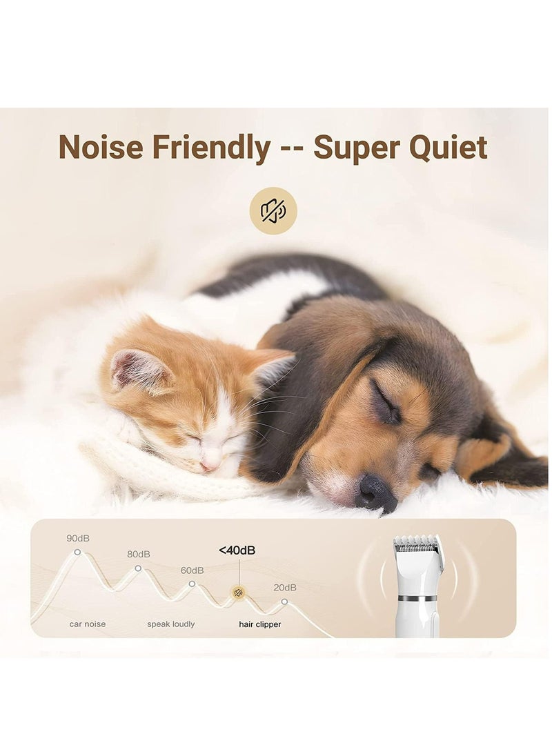 Arabest - Dog Clippers, 4 in 1 Low Noise Cat, Dog Hair Clipper, Low Noise Dog Grooming Supplies, Dog Hair Clippers for Body, Grooming Tools, Suitable for Cats, Dogs and Other Pets - Image 1