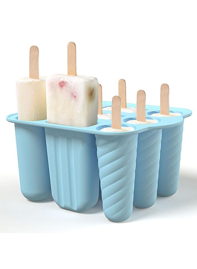Silicone Popsicles Mold, 9 Hollow With Lids Reusable Easy-Release Ice Cream Popsicles Molds, Maker Homemade Ice, Lollipop Mold for Home Flexible Leak-Free Ice, Cube Tray Juice Yogurt Fruit  - Image 3