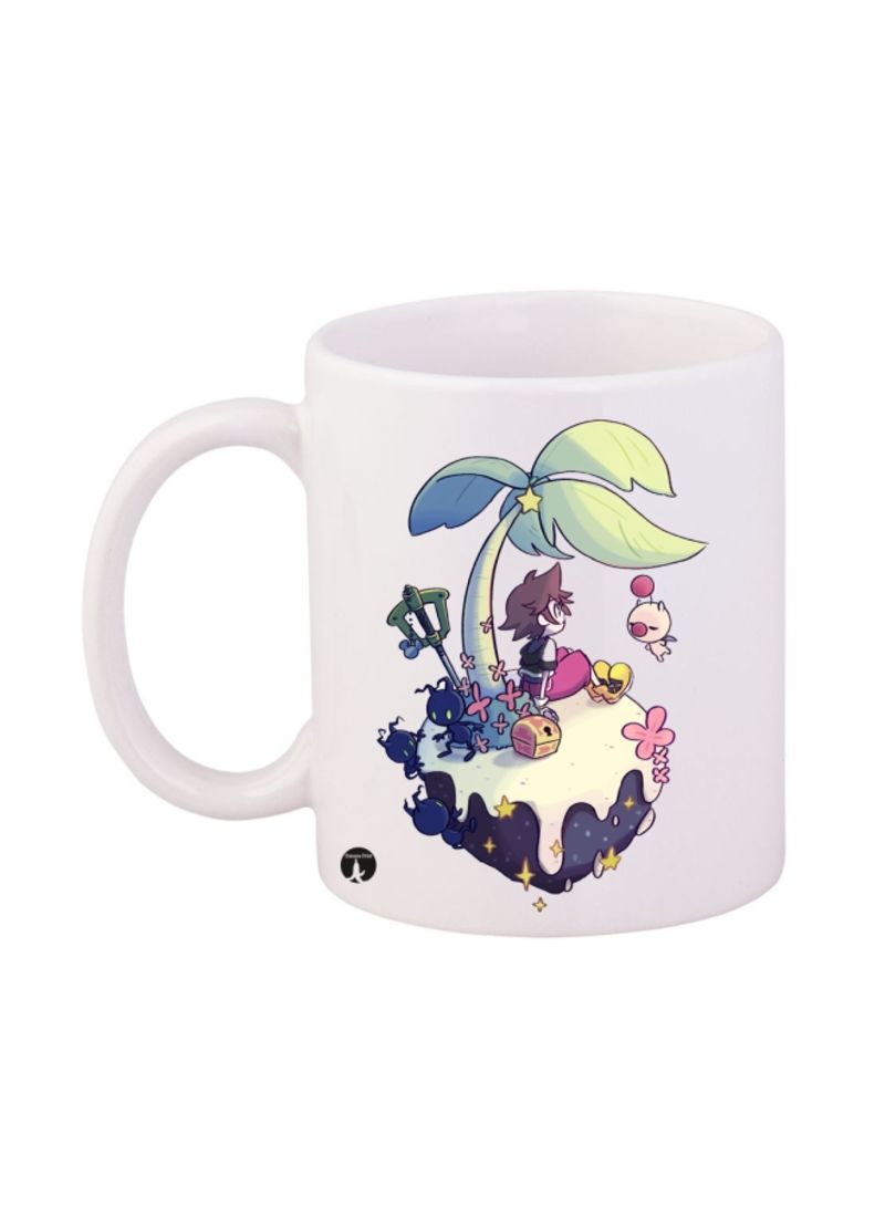 RKN Kingdom Hearts Video Game Printed Mug White/Blue/Pink 12ounce