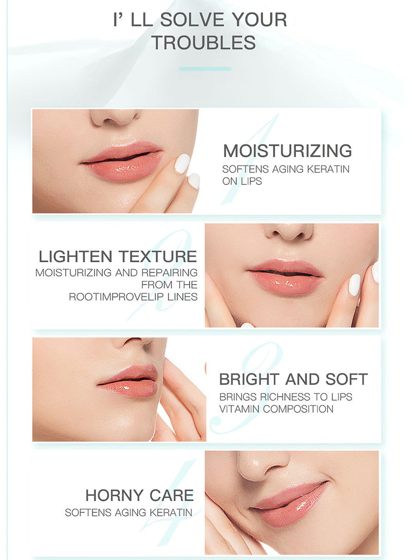 LIYALAN Lip Sleeping Mask Deep Long Lasting Moisturizing Repairing Nourishing Hydrating Brightening Daily Lip Care to Fade Lip Lines and Improve Dry Peeling and Plump Lip Mint Green 25g  - Image 4