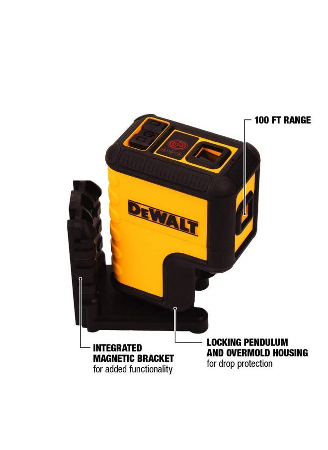 DEWALT DEWALT Laser Level, 3 Spot Laser, Red (DW08302)  - Image 2