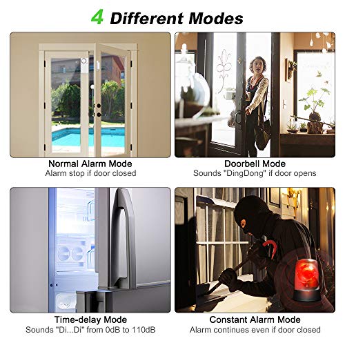 WSDCAM Freezer Door Alarm with Delay When Left Open, 3/15/30/60 Seconds Adjustable Delay Refrigerator Wireless Fridge Alarm Door Open Loud 108 dB - Image 5