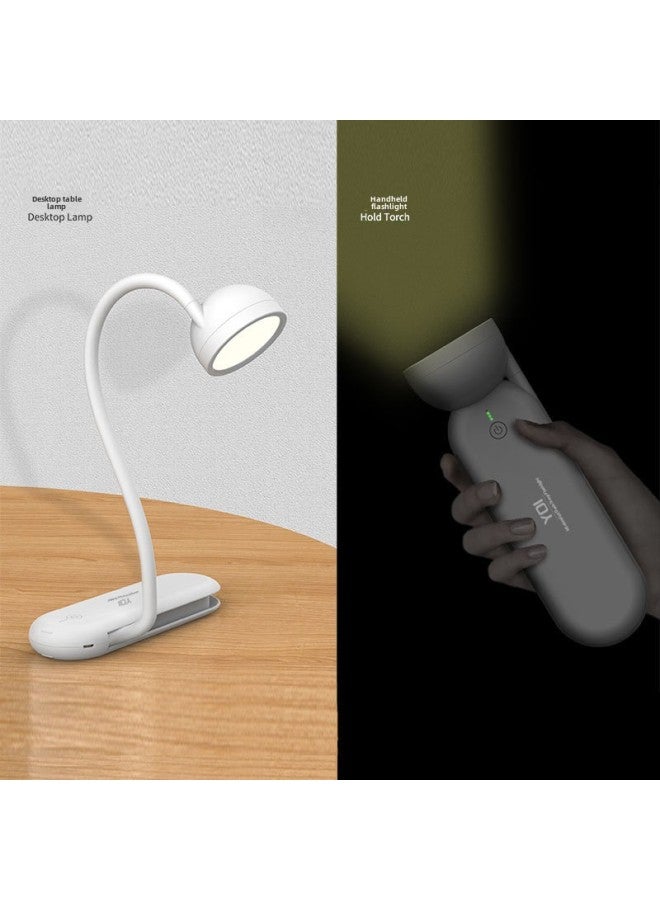 مصباح مكتبي إبداعي لحماية العين، أبيض دافئ، مصدر ضوء مزدوج، طويل الأمد، مصباح يدوي محمول، ضوء ليلي للطلاب، ضوء القراءة - اللون: أسود ممتاز - Image 3