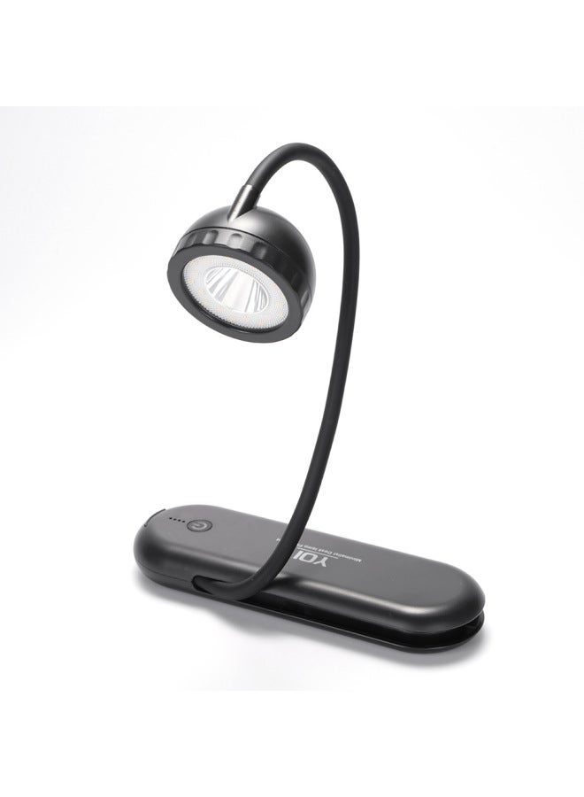 مصباح مكتبي إبداعي لحماية العين، أبيض دافئ، مصدر ضوء مزدوج، طويل الأمد، مصباح يدوي محمول، ضوء ليلي للطلاب، ضوء القراءة - اللون: أسود ممتاز - Image 1