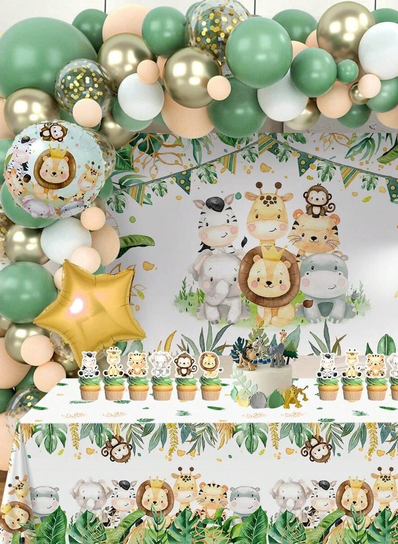 Jungle Safari Themed Birthday Party Decoration Set - 88 Pcs - Image 2