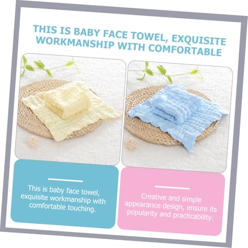 Little Boo Muslin Cotton Face Towels for New Born Baby Extra Soft Hankies Reusable Napkins for Infants Toddlers Baby Care Soft & Absorbent - Pack of 5 (Multicolour) - Image 3
