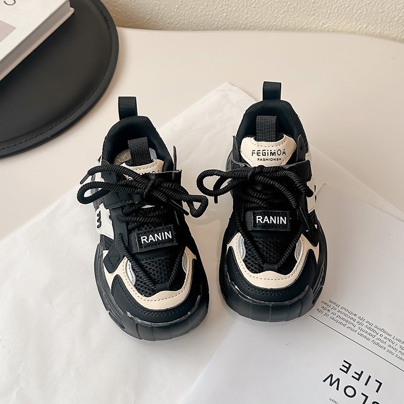 Children'S Sports Shoes 2025 Spring & Fall New Boys' Shoes Mesh Breathable Running Shoes Girls Soft Sole Dad Shoes - Image 5