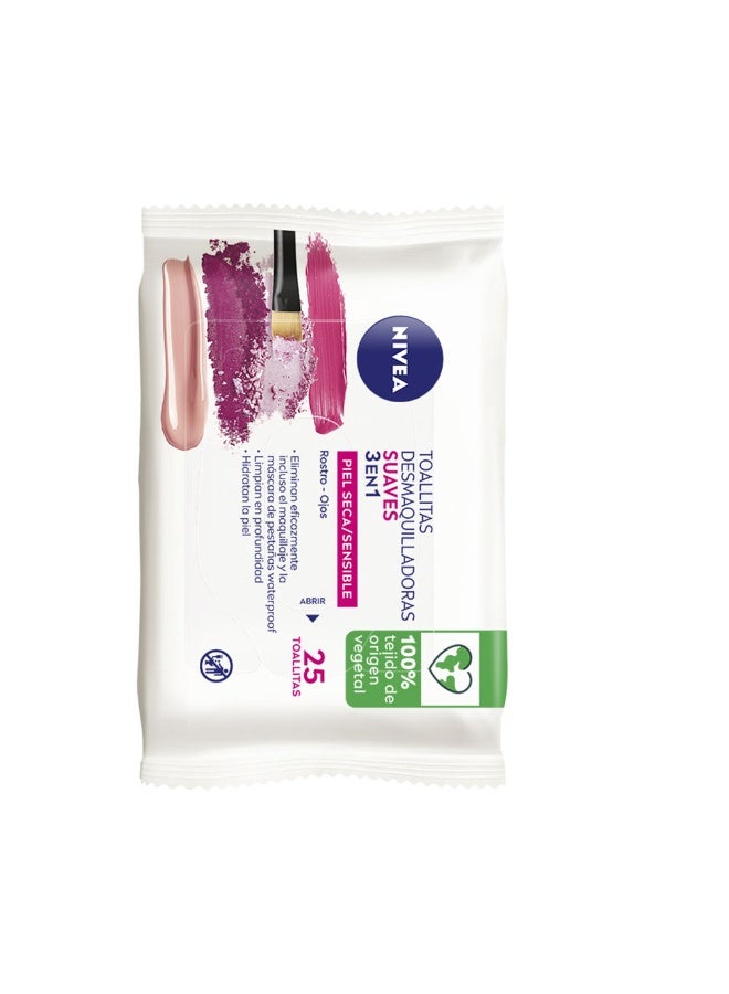 Nivea Gentle 3-In-1 Makeup Removal Wipes x25 - Image 2