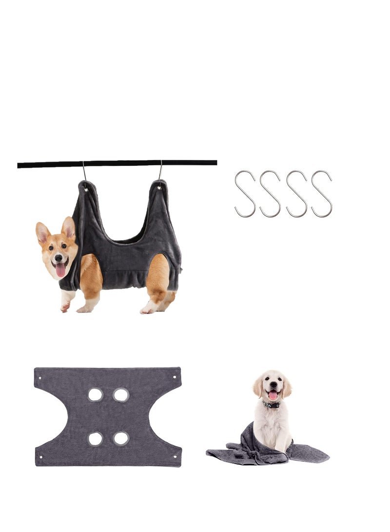 Excefore Dog Hammock Helper Multifunctional Pet Cat Bath Towel Dog Hammock for Bathing Washing Grooming and Trimming Nail - Image 1