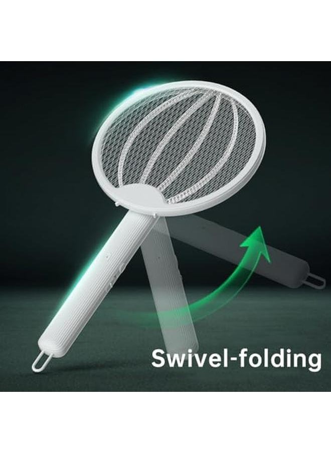 ECVV - Electric Fly Swatter Foldable Handheld Design Auto Zap Mode 3000Mah Powerful Bug Zapper Racket For Indoor Outdoor Camping Type C Rechargeable Mosquito Bat - Image 1