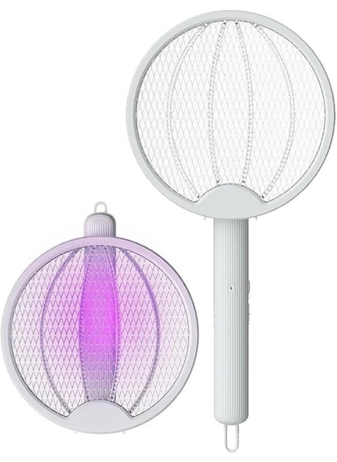 Electric Fly Swatter Foldable Handheld Design Auto Zap Mode 3000Mah Powerful Bug Zapper Racket For Indoor Outdoor Camping Type C Rechargeable Mosquito Bat