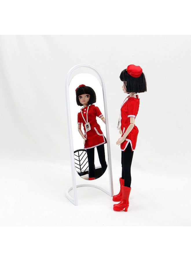 1/6Blythe Small Cloth Bjd6 Points Doll Single Double Triple Sofa Set Coffee Table Floor Mirror-Specifications:Single Sofa Cover-Color:White - Image 3