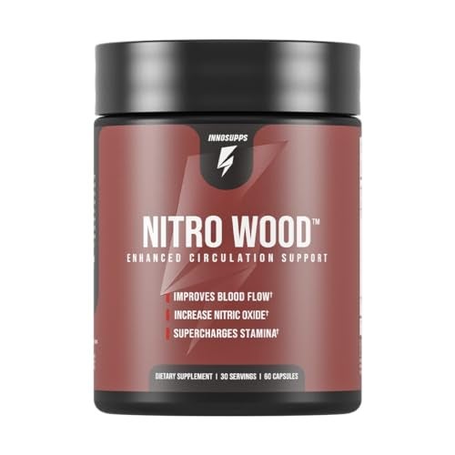 InnoSupps Nitro Wood Supports Healthy Blood Flow Nitric Oxide Supplement Natural Immune Support 60 Vegetarian Capsules