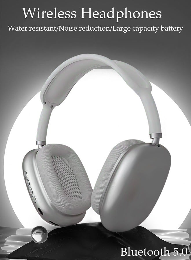 DUNISO IPX5 Waterproof Wireless Headphones Active Noise Cancelling Bluetooth Headphones Over Ear with Adjustable Microphone Deep Bass Comfortable Protein Earpads Bluetooth 5.0 for Travel and Work - Image 1