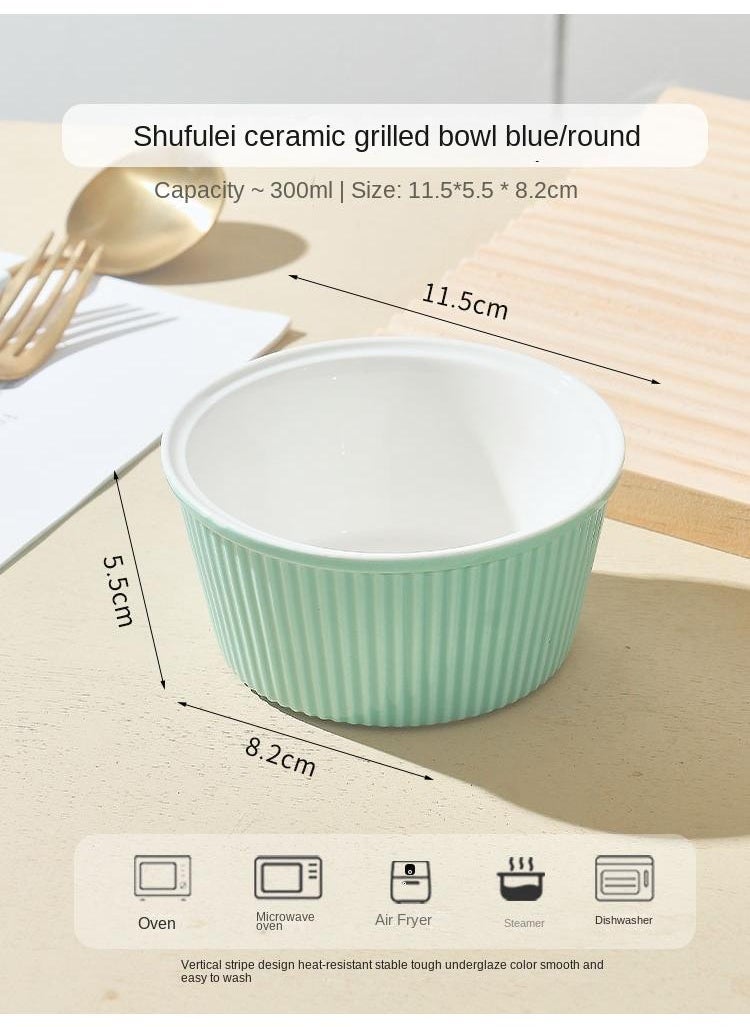 Bluejw Ramekins For Creme Brulee, Porcelain Ramekins Oven Safe, Classic Style Ramekins For Baking, Souffle Ramekins Bowls, Set Of 6  - Image 1