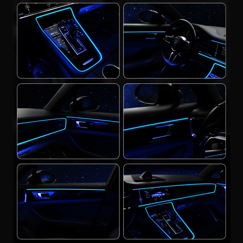 EL Cold Light Guide Car Ambient Light Strip Car Ambient Light Can be Cut No need to Glue Suitable for Center Console / Door / Gear Shift Panel - Image 2