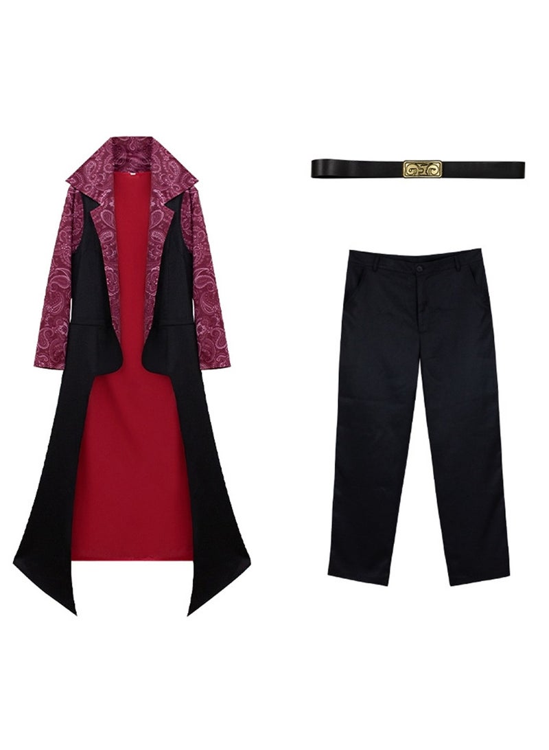 One Piece Hawkeye Mihawk cos suit with the same stand-up collar shirt cosplay anime performance suit costume - Image 3
