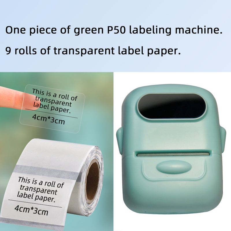 P50 Bluetooth Thermal Barcode Label Printer Factory Inklesslabelprinter Label Machine - Image 1