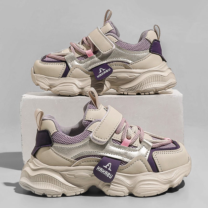 Hydrogen Quick Co-Branded Girls'' Shoes 2025 Spring New Children''s Running Sports Little White Dad''s Shoes for Big Children