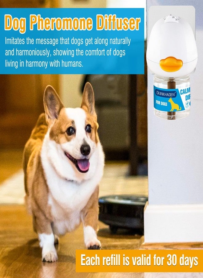 DUNKHADEN Dog Calming Pheromone Diffuser for Relief Anxiety, Reducing Barking, Attacks and Combating Stress & 3 in 1 Calming Diffuser for Dogs 48ML 2 Refills Fit All Dogs - Image 2