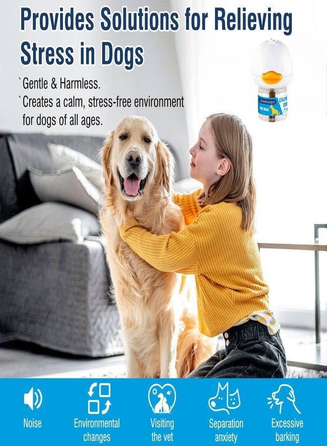 DUNKHADEN Dog Calming Pheromone Diffuser for Relief Anxiety, Reducing Barking, Attacks and Combating Stress & 3 in 1 Calming Diffuser for Dogs 48ML 2 Refills Fit All Dogs - Image 4