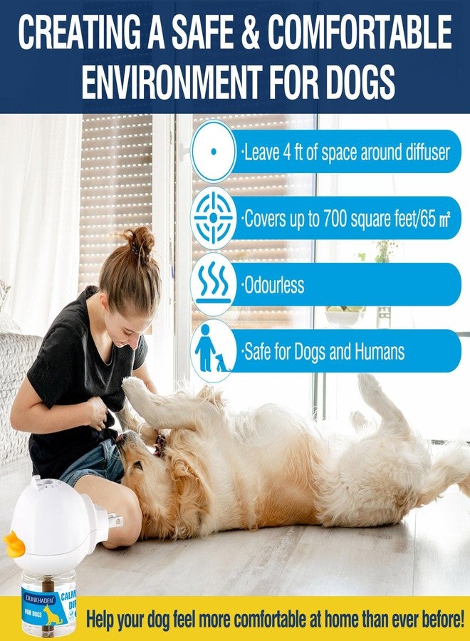 DUNKHADEN Dog Calming Pheromone Diffuser for Relief Anxiety, Reducing Barking, Attacks and Combating Stress & 3 in 1 Calming Diffuser for Dogs 48ML 2 Refills Fit All Dogs - Image 3
