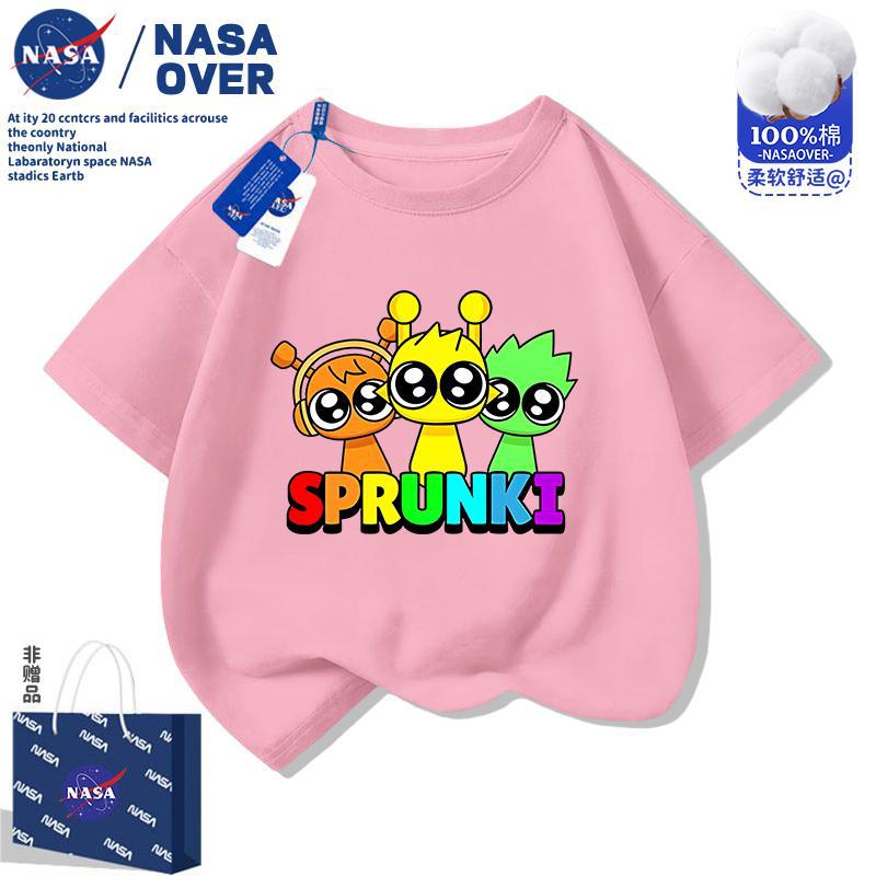 Nasa Kidsren'S Cartoon Rhythm Box Sprunki Pure Cotton Short-Sleeved T-Shirt For Boys And Girls Cute Fashionable Half-Sleeved Tops - Image 2
