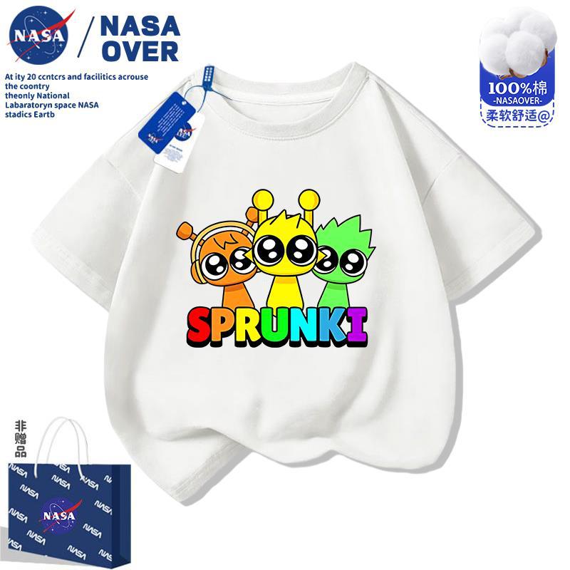 Nasa Kidsren'S Cartoon Rhythm Box Sprunki Pure Cotton Short-Sleeved T-Shirt For Boys And Girls Cute Fashionable Half-Sleeved Tops - Image 3