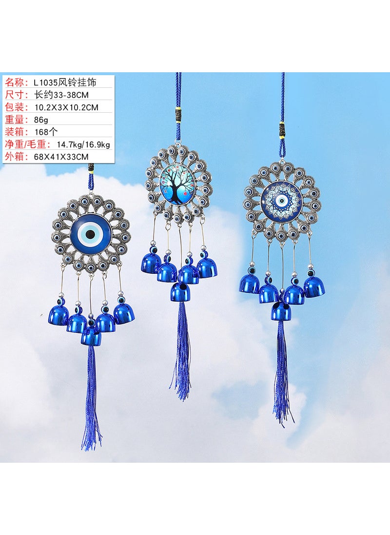 Generic Colorful Box Windmill Wood House Wind Chimes Decor Gift L1035 blue wind chime e 