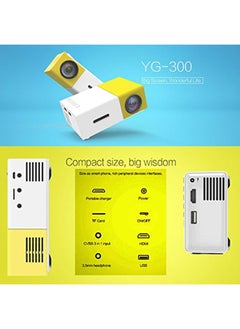 Aralifes YG300 Portable QVGA LED 400 Lumens Projector With Remote Control YG300 White/Yellow  - Image 4