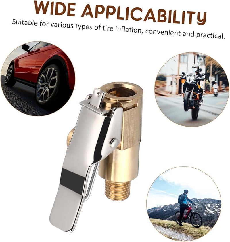 2PCS Quick Connect Locking Tire Air Chuck Inflator Attachment for Car Truck Vehicle - Image 4