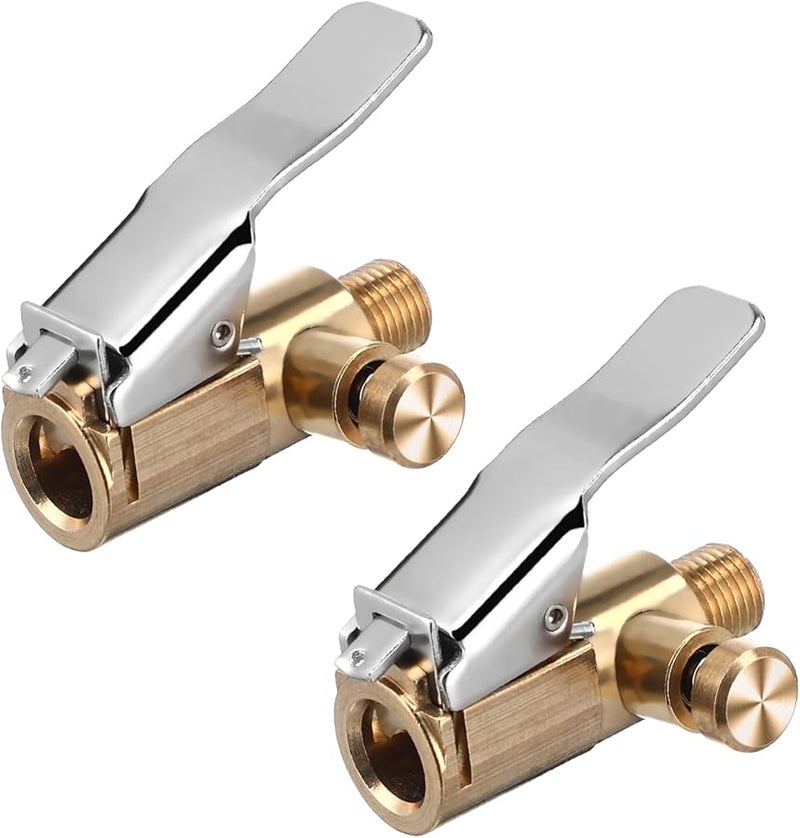 2PCS Quick Connect Locking Tire Air Chuck Inflator Attachment for Car Truck Vehicle - Image 1