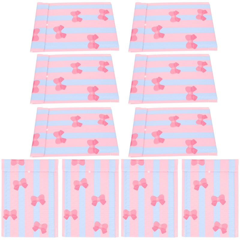 Pink Bow Adhesive Mailer Bags 10pcs 150x240mm Shockproof Bubble Padded Shipping Envelopes - Image 2