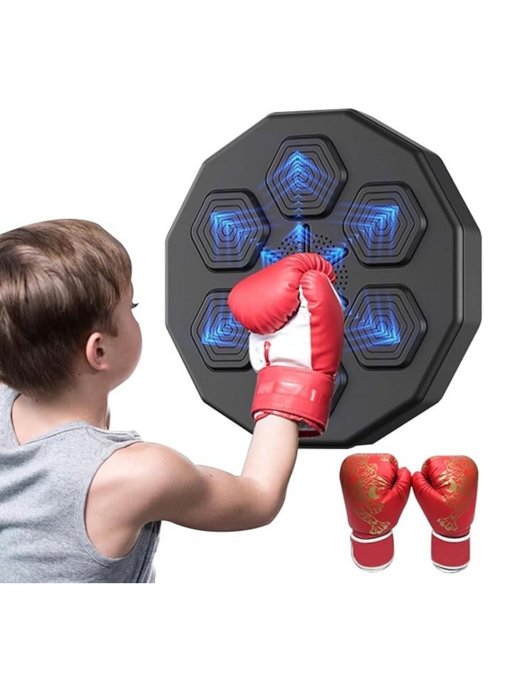 Electronic Music Boxing Machine Can Connect To Bluetooth Smart Music Boxing Machine With 1 Pairs Of Boxing Gloves For Amateur Home Workout - Image 2