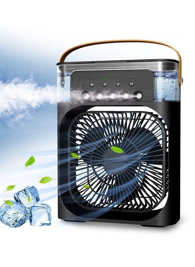 Generic Portable Air Conditioner Fan,USB Personal Evaporative Air Cooler,Mini Humidifier Misting Fan with LED Light,3 Wind Speeds and 5 Spray Modes For Home Appliances  - Image 1