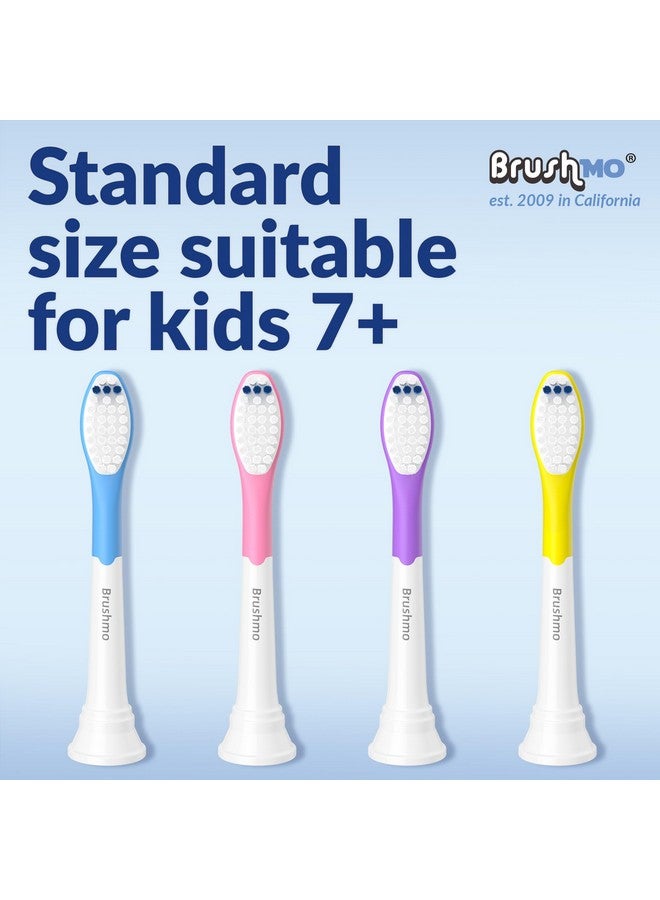 Brushmo for Kids Ages 7+ Soft Replacement Toothbrush Heads Compatible with Philips Sonicare HX6042/94, Standard, 8 Pack - Image 2