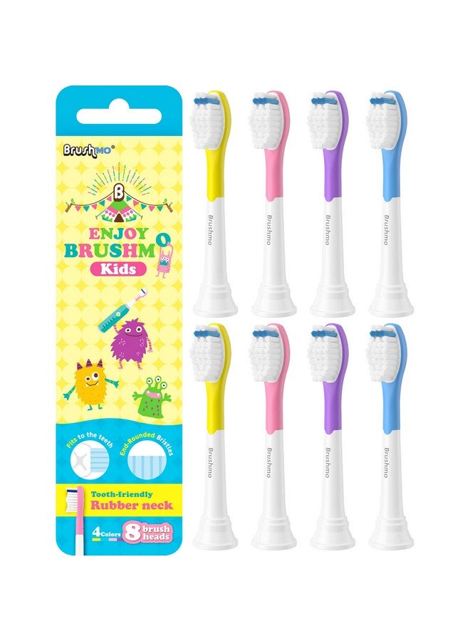 Brushmo for Kids Ages 7+ Soft Replacement Toothbrush Heads Compatible with Philips Sonicare HX6042/94, Standard, 8 Pack - Image 1