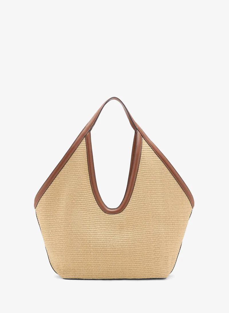 MANGO Natural Fibre Shopper Bag