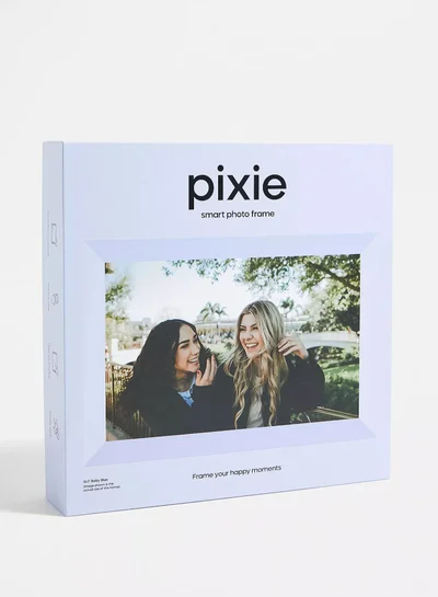 Pixie Smart Digital Photo Frame | WiFi Connected Picture & Video Display, Full HD, TouchScreen 10.1" size, Built-in Speaker, Type-C & Micro SD port, Great Gift for Family, Friends, Parents - Blue
