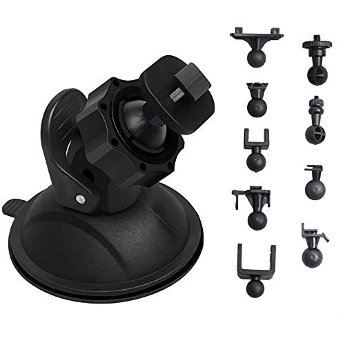 TiToeKi Dash Cam Suction Mount with 15+ Swivel Ball Adapters Compatible with Rexing V1, UGSHD, Falcon F170, KDLINKS, Vantrue, APEMAN, Z-Edge, Roav, Old Shark, YI, Peztio, UGSHD and Most Dash Cameras - Image 1