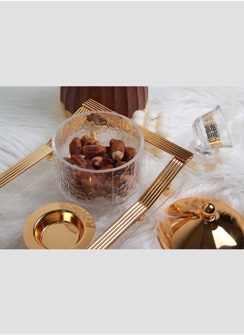 Generic - Dessert plate set with tray holder. - Image 1
