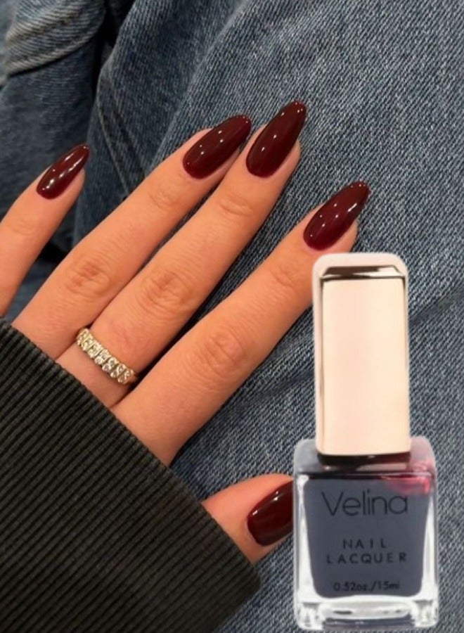 Velina Matte Nail Polish 24 Dark Red 15ml