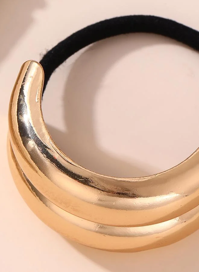 Take Two Gold Tone Metal Hair Tie