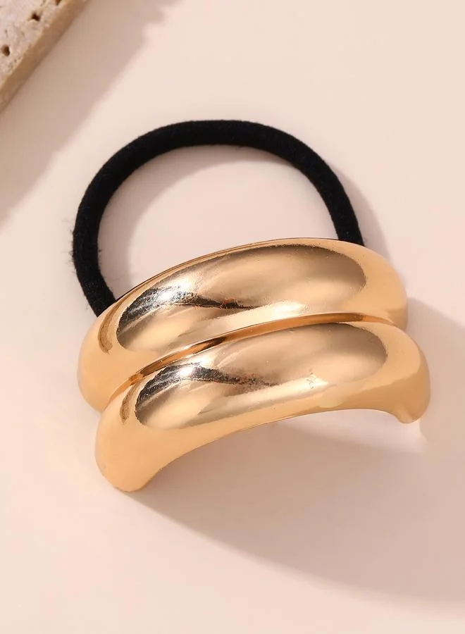 Take Two Gold Tone Metal Hair Tie