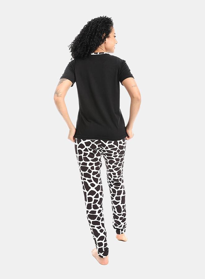 kady Self Pattern Short Sleeves Pajama Set - Image 3