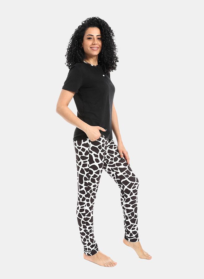kady Self Pattern Short Sleeves Pajama Set - Image 2