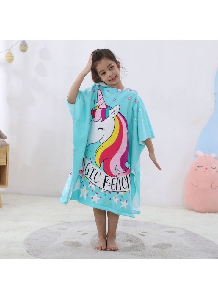 GOLDEN MILLION - Super Soft Kids Bathrobe Toddler Bath Pool Beach Hooded Poncho Towel Wrap - Image 1
