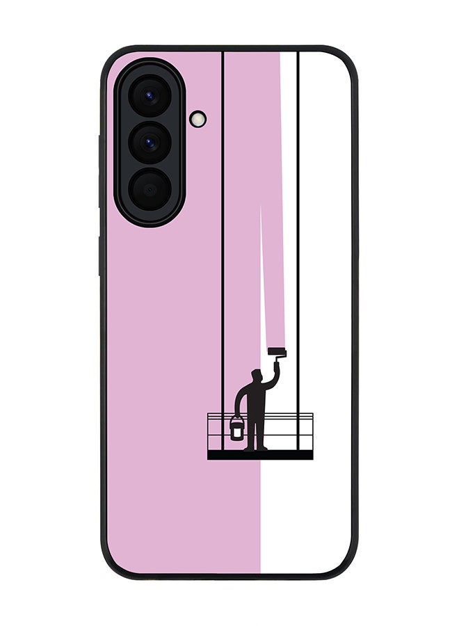 For Samsung Galaxy A37 Case,Slim fit Camera Protection, Shockproof Thin Phone cover  - Paint Hanger (Pink)