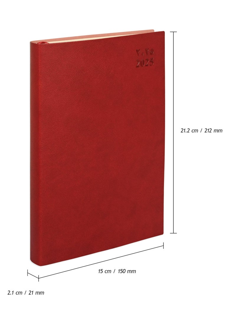 FIS FIS Flexible Diary 2025 (Arabic/English) A5, Maroon - FSDI131AE25MR  - Image 4